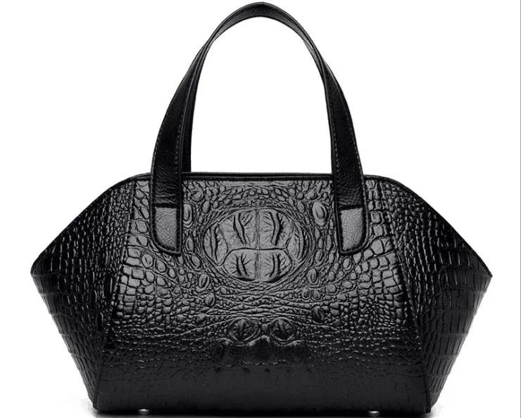 Women Handbag Genuine Leather Bags Women Crocodile Luxury Handbags Women Bags Designer Crossbody Bags Female Retro Tote Handbags