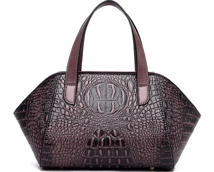 Women Handbag Genuine Leather Bags Women Crocodile Luxury Handbags Women Bags Designer Crossbody Bags Female Retro Tote Handbags