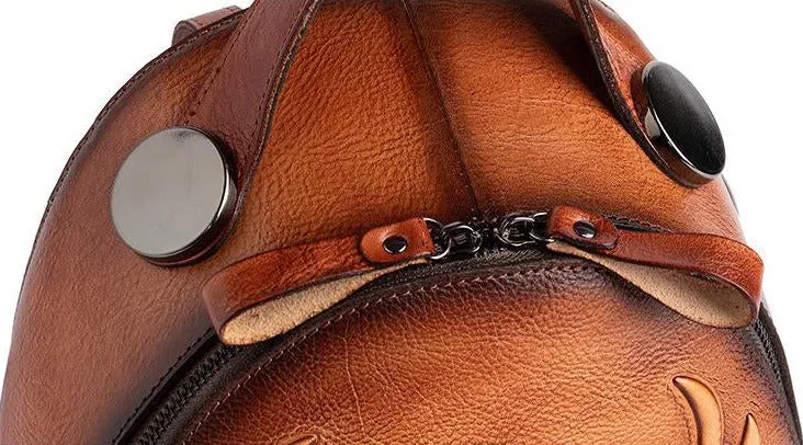 Women Handmade Retro Genuine Leather Backpack