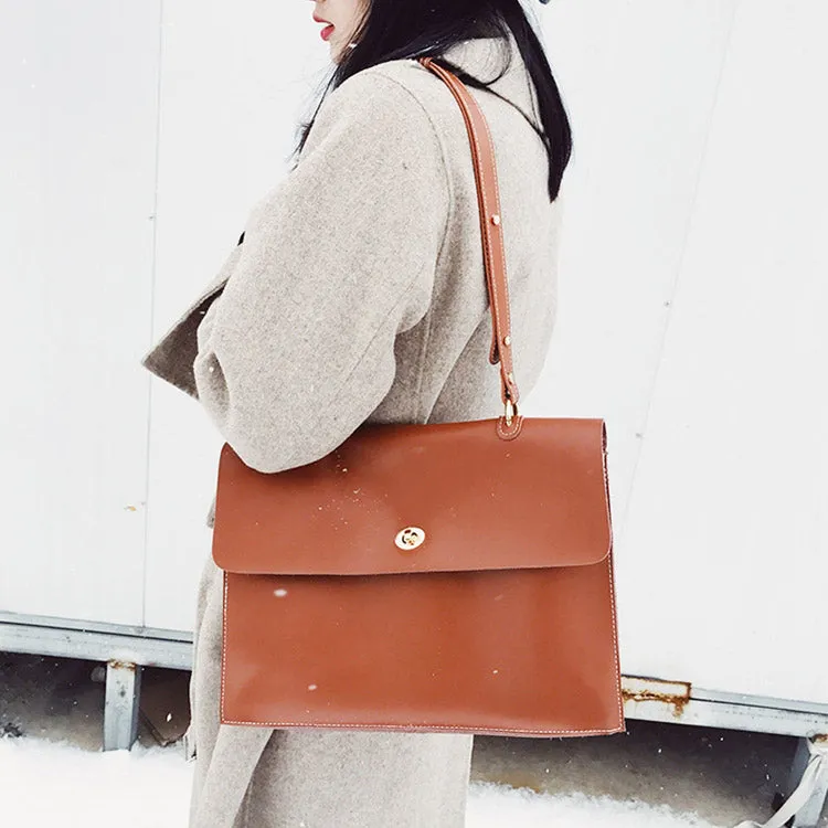 Women's Black Leather Satchel Over the Shoulder Bag Handbags Purse for Women