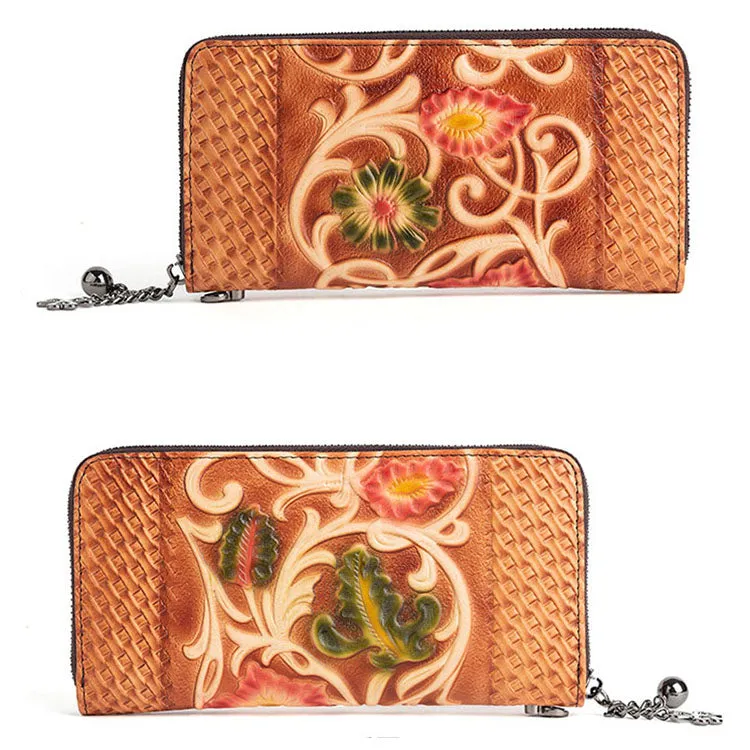 Women's Designer Embossed Leather Wallets on Sale Billfold For Women