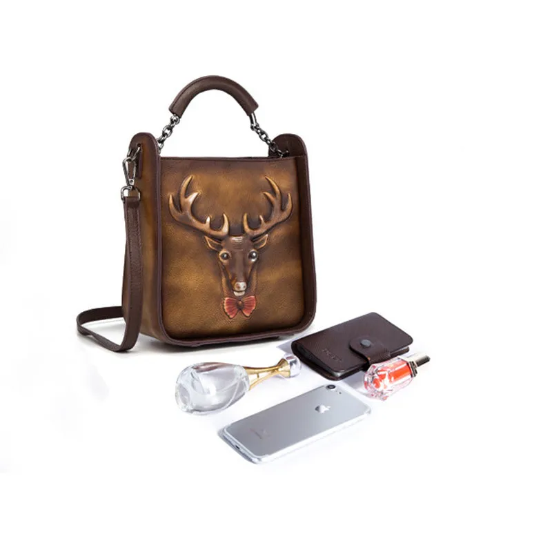 Womens Embossed leather Handbags Leather Crossbody Bags for Women