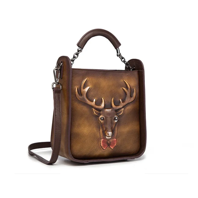 Womens Embossed leather Handbags Leather Crossbody Bags for Women