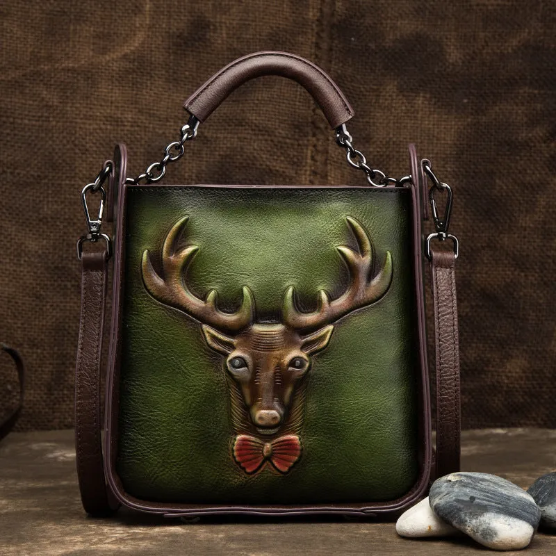 Womens Embossed leather Handbags Leather Crossbody Bags for Women