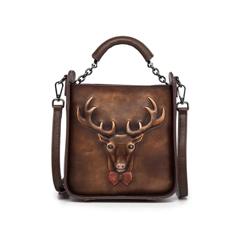 Womens Embossed leather Handbags Leather Crossbody Bags for Women