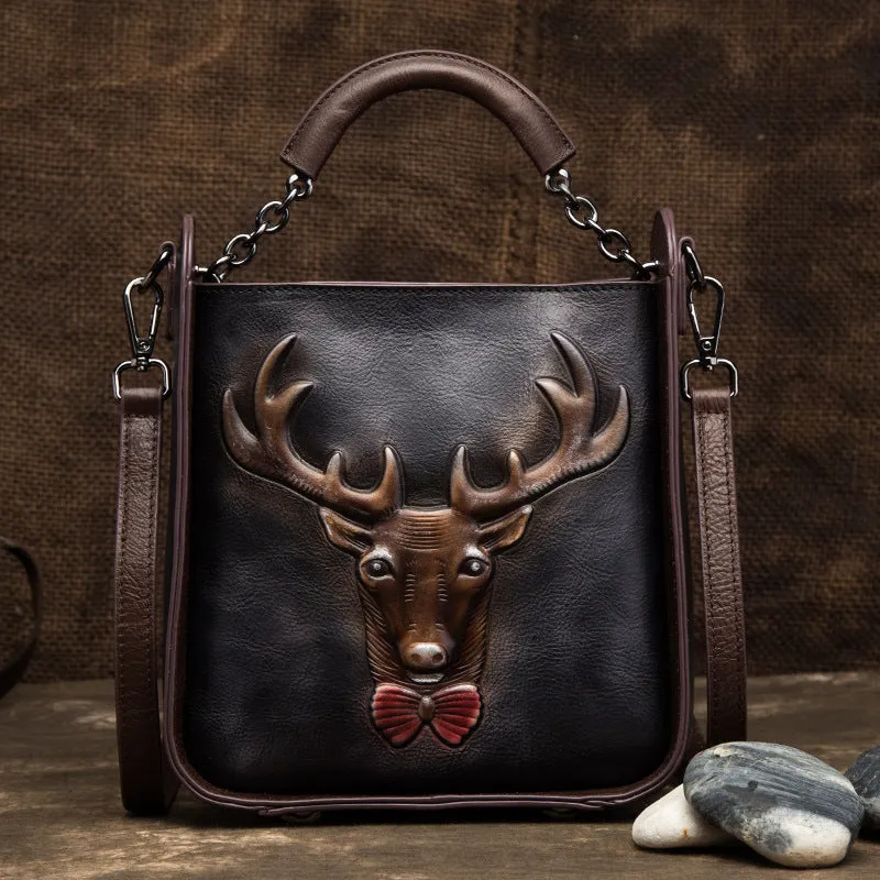 Womens Embossed leather Handbags Leather Crossbody Bags for Women