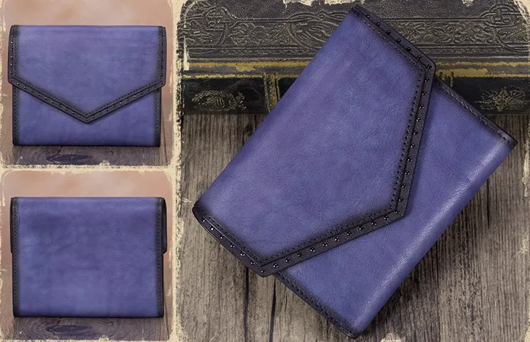 Women's Genuine Leather Trifold Wallet with Coin Pocket and Card Holder for Women