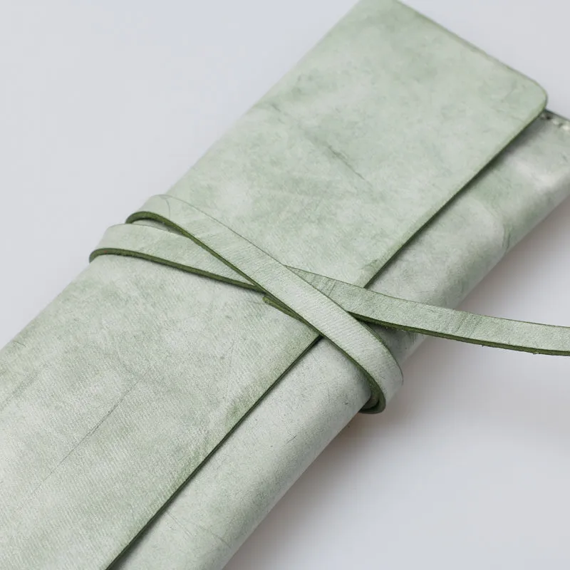 Womens Green Leather Slim Long Wallets Clutch Purses for Women