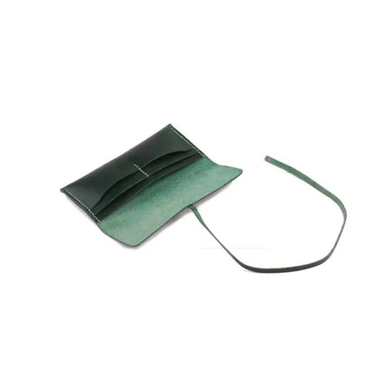 Womens Handmade Slim Leather Long Wallets Purse Clutch for Women
