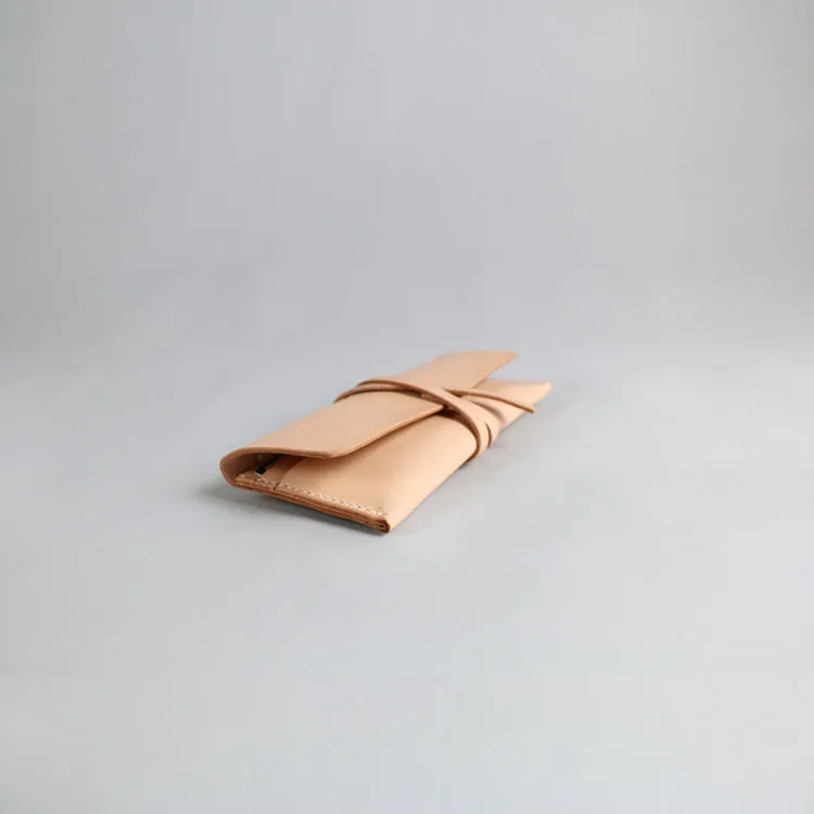Womens Handmade Slim Leather Long Wallets Purse Clutch for Women