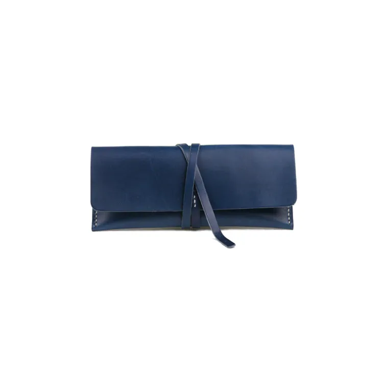 Womens Handmade Slim Leather Long Wallets Purse Clutch for Women