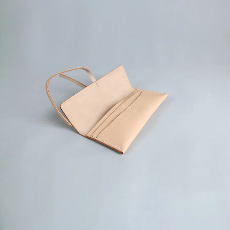 Womens Handmade Slim Leather Long Wallets Purse Clutch for Women