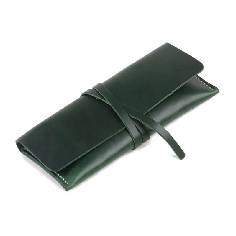 Womens Handmade Slim Leather Long Wallets Purse Clutch for Women