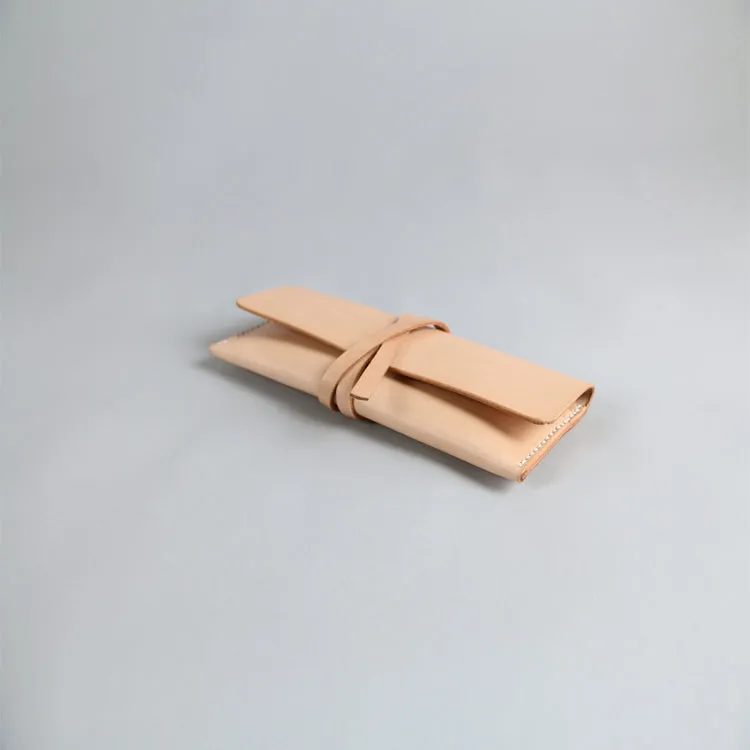 Womens Handmade Slim Leather Long Wallets Purse Clutch for Women