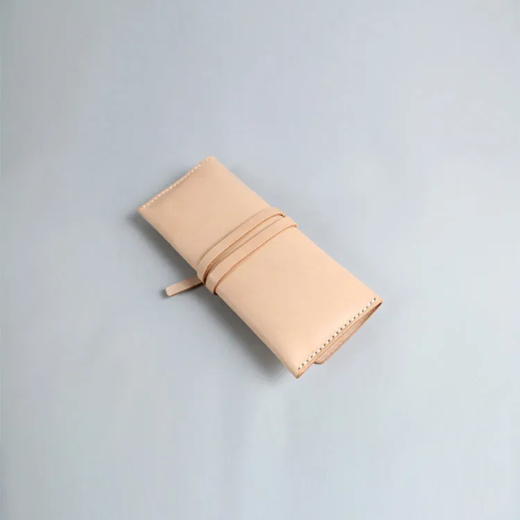 Womens Handmade Slim Leather Long Wallets Purse Clutch for Women