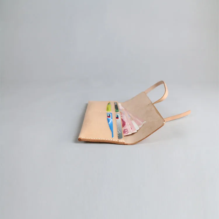 Womens Handmade Slim Leather Long Wallets Purse Clutch for Women