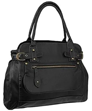 Women's Large Twin Handled Shoulder Bag Genuine Soft Faux Leather Purse