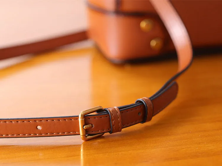 Womens Leather Cube Bag Crossbody Bags Shoulder Bag Purses for Women