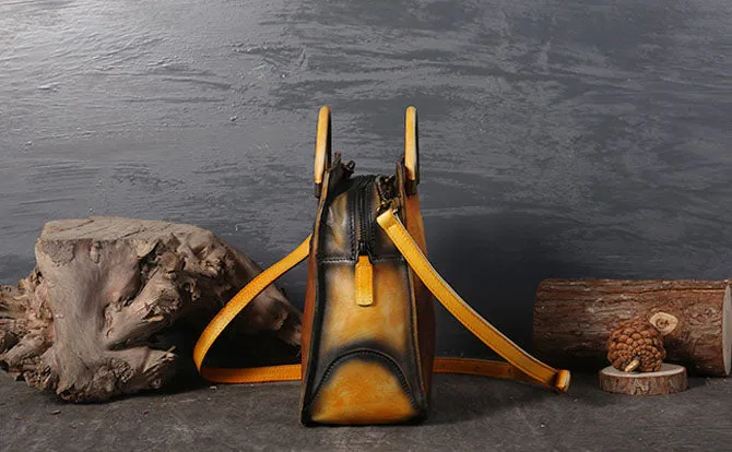 Womens Vintage Genuine Leather Crossbody Bag Purse Handbags For Women