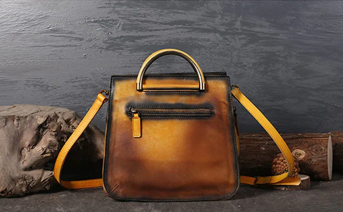 Womens Vintage Genuine Leather Crossbody Bag Purse Handbags For Women