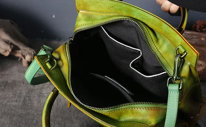 Womens Vintage Genuine Leather Crossbody Bag Purse Handbags For Women