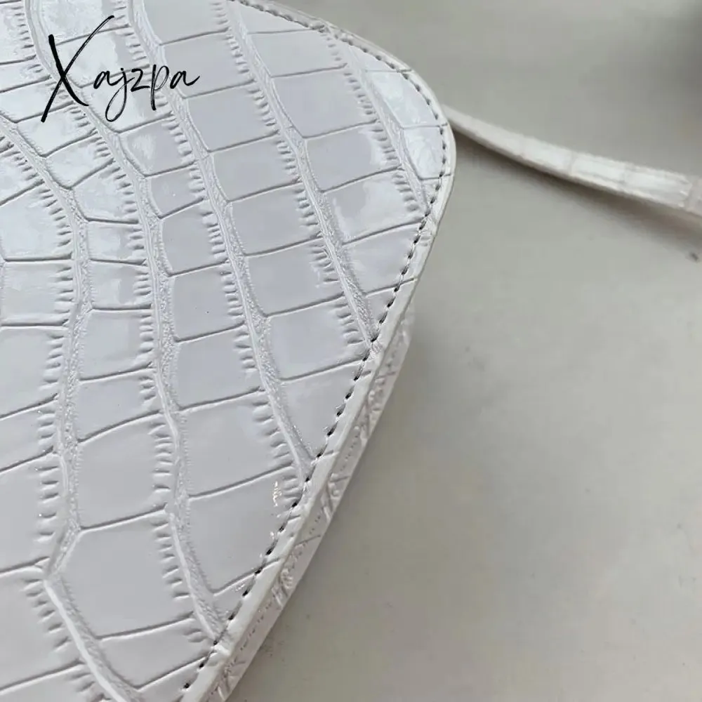 Xajzpa - Brand Heart Tote Bag For Women Stone Pattern PU Leather Crossbody Bags Female Small Shoulder Bags Cute Purse Handbags