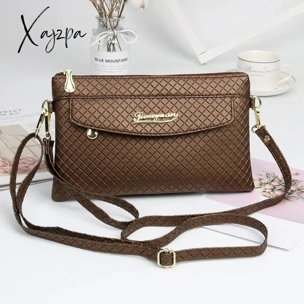 Xajzpa - Women&#39;s PU Crossbody Bags Adjustable Shoulder Strap New Fashion Diamond Lattice Shoulder Bags Comfortable Wrist Strap Female Bag