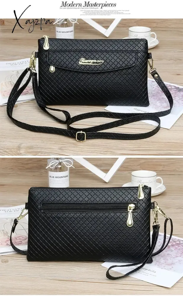 Xajzpa - Women&#39;s PU Crossbody Bags Adjustable Shoulder Strap New Fashion Diamond Lattice Shoulder Bags Comfortable Wrist Strap Female Bag