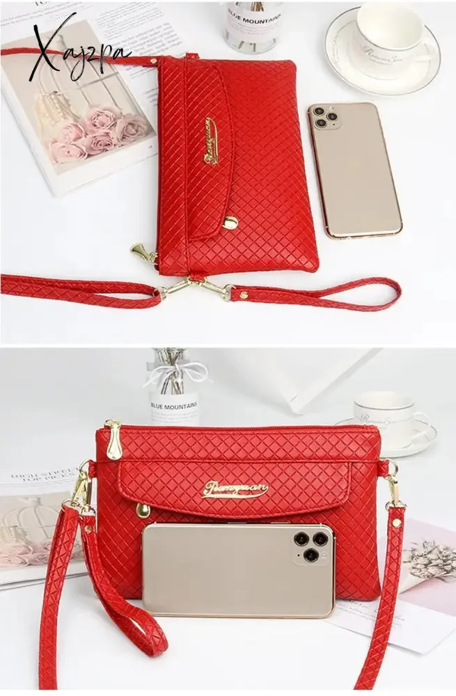 Xajzpa - Women&#39;s PU Crossbody Bags Adjustable Shoulder Strap New Fashion Diamond Lattice Shoulder Bags Comfortable Wrist Strap Female Bag