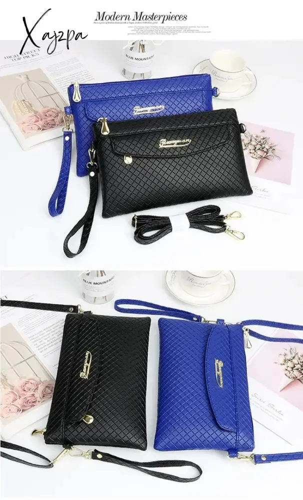 Xajzpa - Women&#39;s PU Crossbody Bags Adjustable Shoulder Strap New Fashion Diamond Lattice Shoulder Bags Comfortable Wrist Strap Female Bag