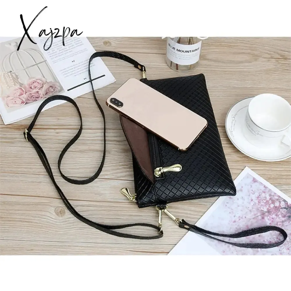 Xajzpa - Women&#39;s PU Crossbody Bags Adjustable Shoulder Strap New Fashion Diamond Lattice Shoulder Bags Comfortable Wrist Strap Female Bag