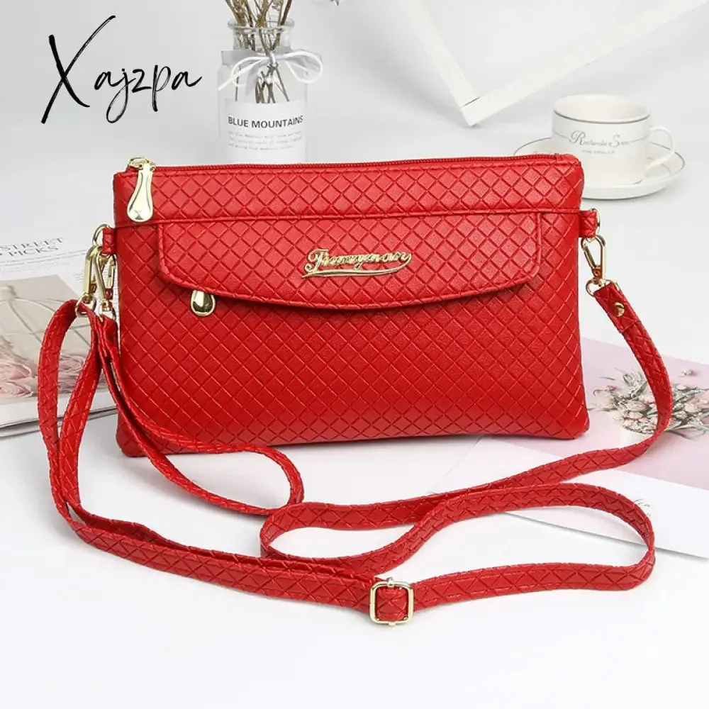 Xajzpa - Women&#39;s PU Crossbody Bags Adjustable Shoulder Strap New Fashion Diamond Lattice Shoulder Bags Comfortable Wrist Strap Female Bag