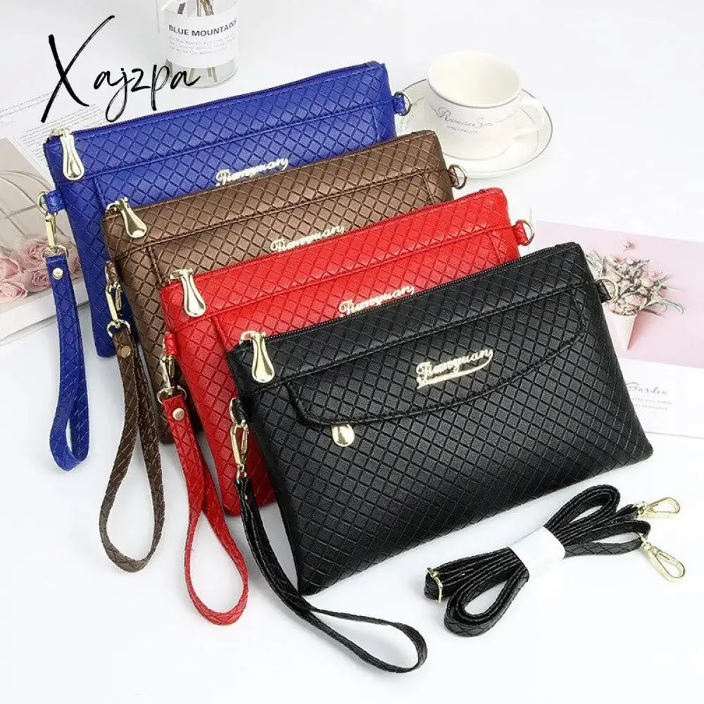 Xajzpa - Women&#39;s PU Crossbody Bags Adjustable Shoulder Strap New Fashion Diamond Lattice Shoulder Bags Comfortable Wrist Strap Female Bag