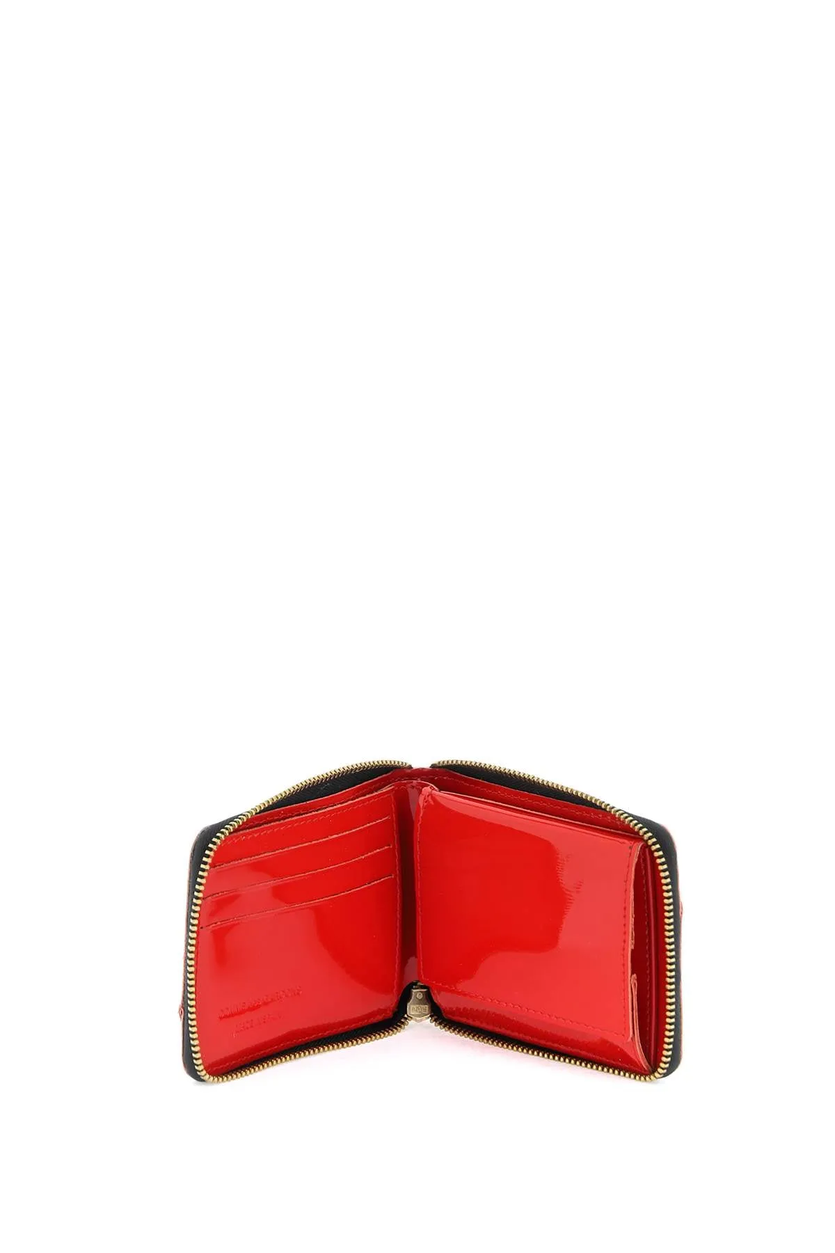 zip around patent leather wallet with zipper SA7100RH RED